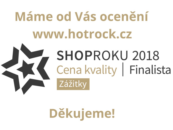 Hotrock.cz je finalistou ShopRoku 2018 v kategorii Zážitky Hotrock.cz je finalistou ShopRoku 2018 v kategorii Zážitky