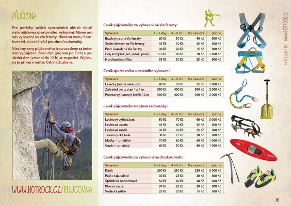 Katalog HOTROCK 2019 strana 5 - půjčovna sportovního vybavení Ústí nad Labem