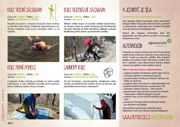 Katalog HOTROCK 2019 strana 12 - kurzy záchrany a pojištění Alpenverein