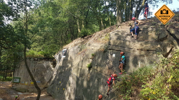 Via ferrata Poustevna je ideální pro malé děti Via ferrata Poustevna je ideální pro malé děti